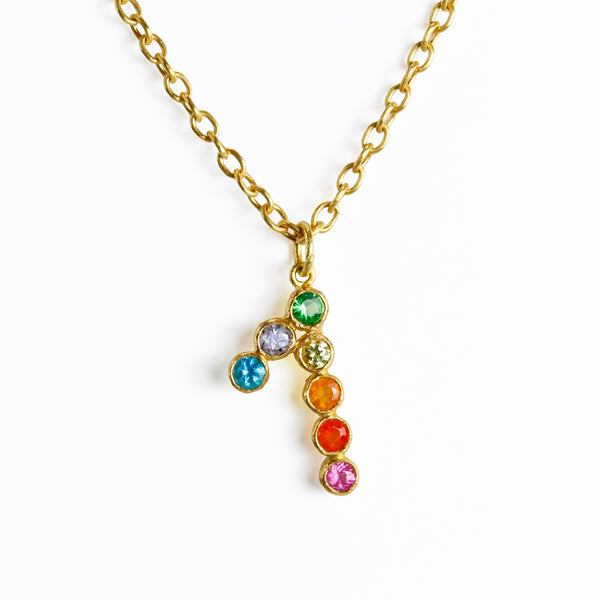 マルチカラー "ボリウッド" ナンバー "1" ペンダント MULTICOLORED