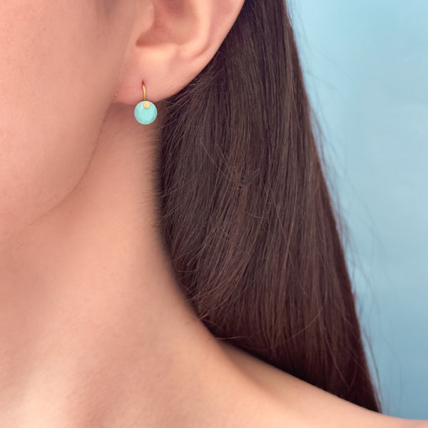 ターコイズ エクストラスモール "ブリリアント" ピアス TURQUOISE