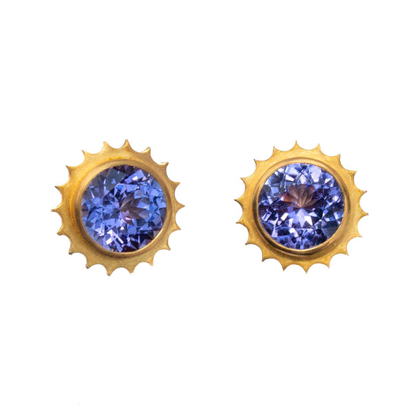 タンザナイト "ヘリオス" スタッド ピアス　TANZANITE