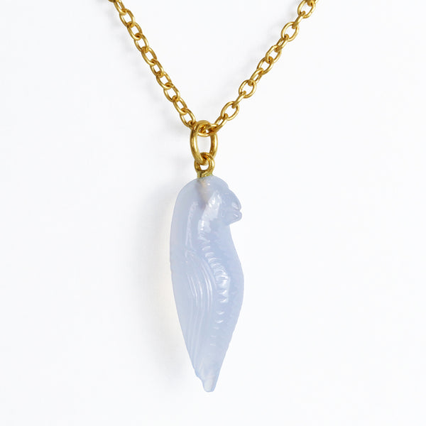 ブルーカルセドニー "パラキート" ペンダント BLUE CHALCEDONY