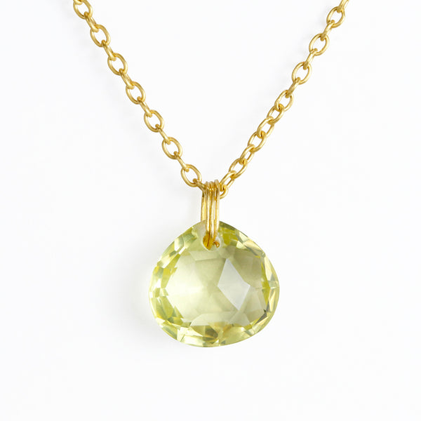 レモンクォーツ スモール ブリオレット ペンダント LEMON QUARTZ