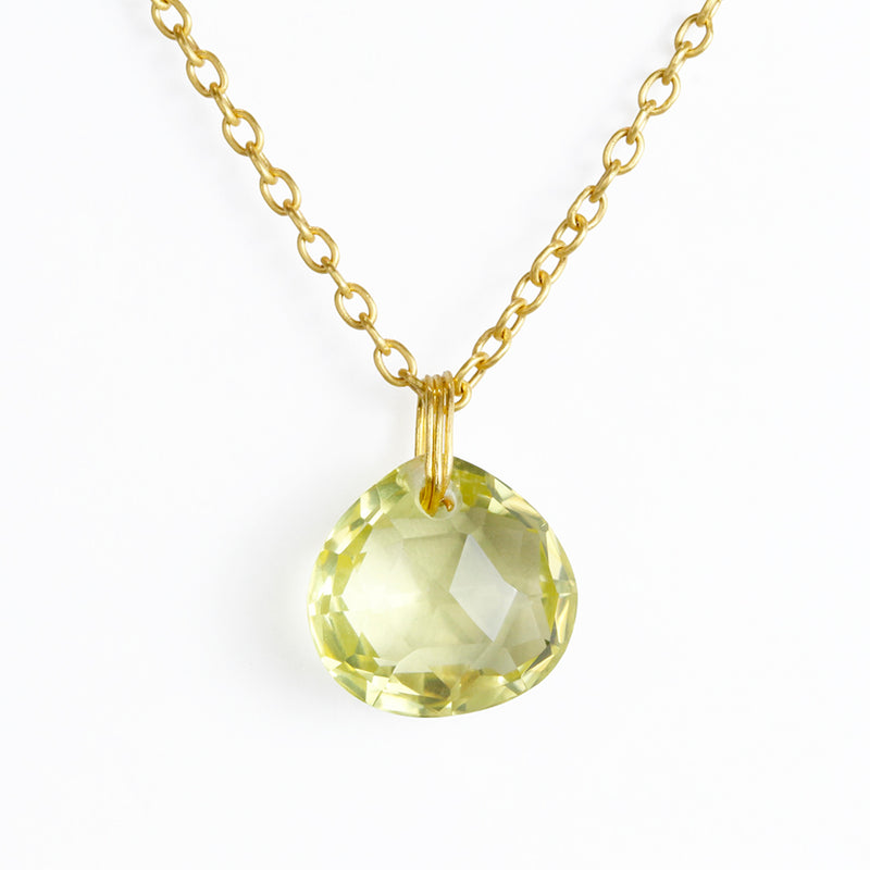 レモンクォーツ スモール ブリオレット ペンダント LEMON QUARTZ