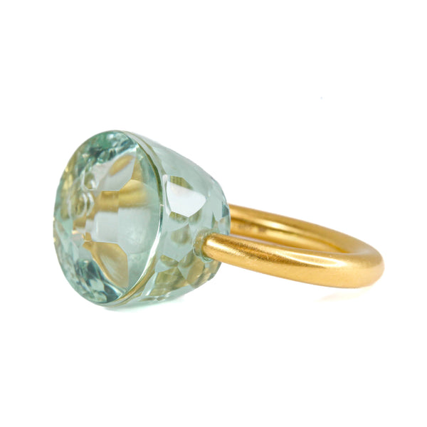 グリーンクォーツ "カボション" リング GREEN QUARTZ