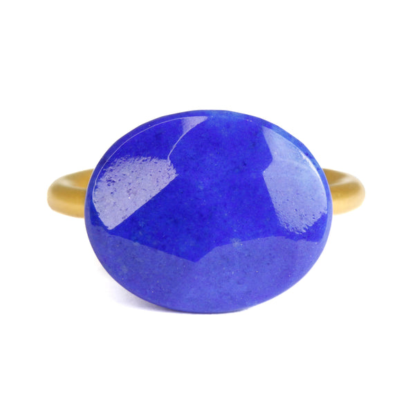 マリーエレーヌ-ドゥ-タイヤック-カボション-リング-ラピスラズリ-ゴールド