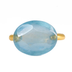 ミルキーアクアマリン "カボション" リング MILKY AQUAMARINE