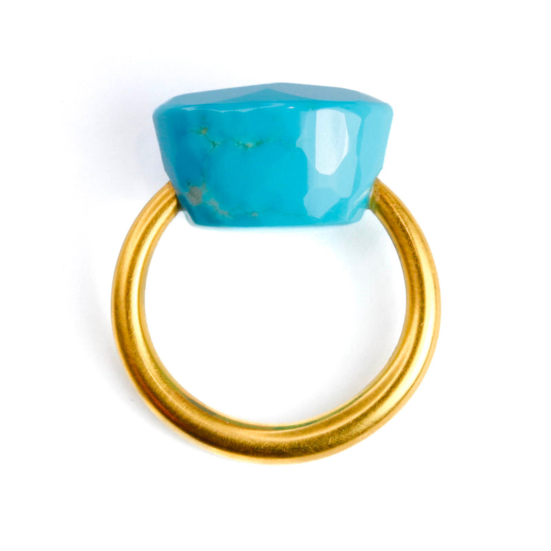 マリーエレーヌ-ドゥ-タイヤック-ターコイズ-カボション-リング-ゴールド
