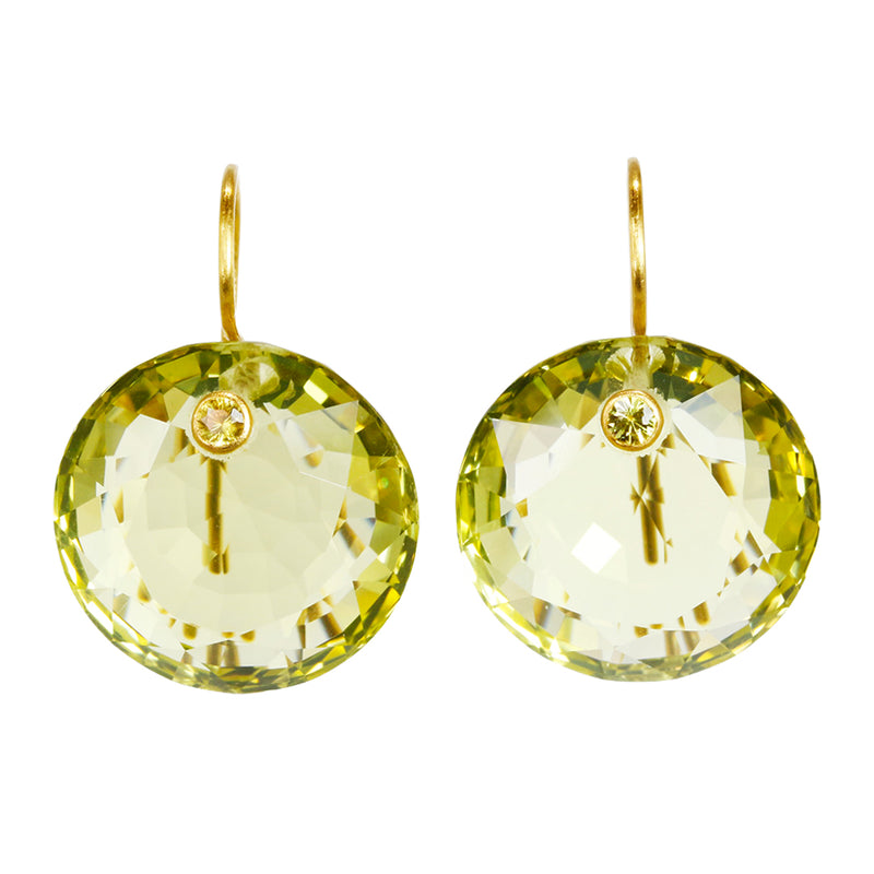 マリーエレーヌ-ドゥ-タイヤック-エクストラ-ラージ-ラウンド-ジェム-ピアス-レモン-クォーツ-イエロー-サファイア-ゴールド