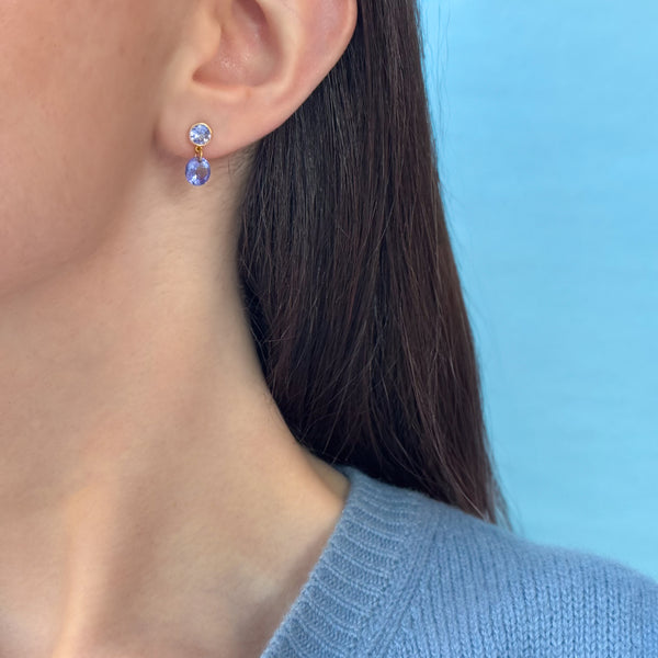 タンザナイト エクストラスモール "インカンデセンス" ピアス TANZANITE