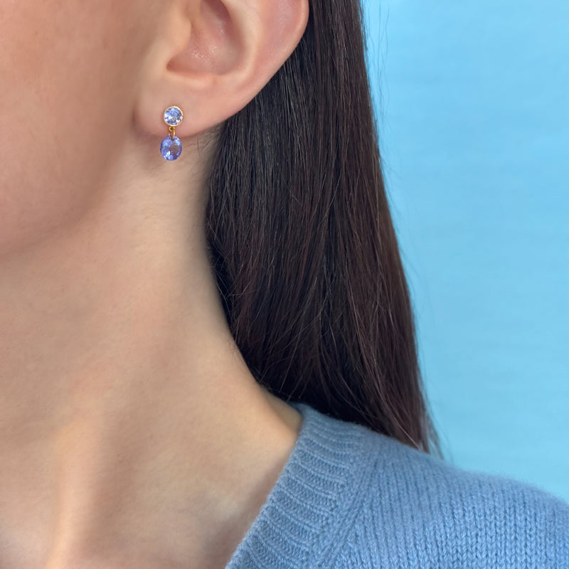 タンザナイト エクストラスモール "インカンデセンス" ピアス TANZANITE