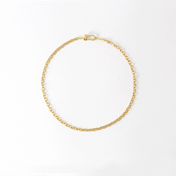 ハンドメイド・チェーン ブレスレット （引き輪クラスプ）　GOLD