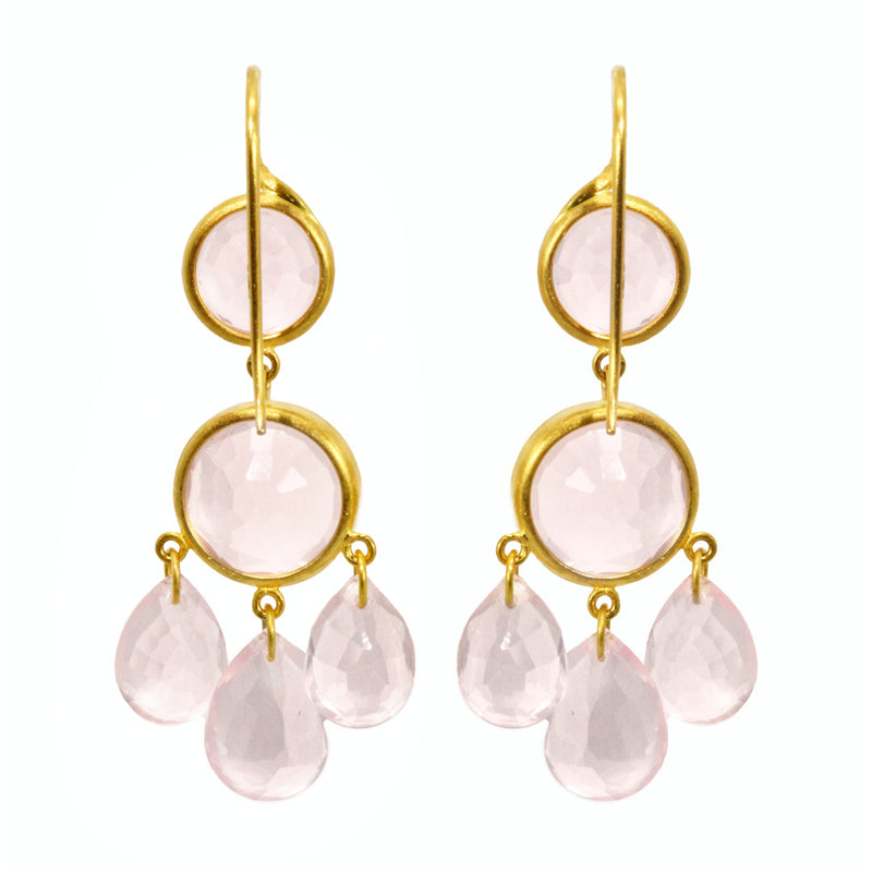 ピアス-ガブリエル-デストレ-ローズ-クォーツ-マリー-エレーヌ-ドゥ-タイヤック-ゴールド