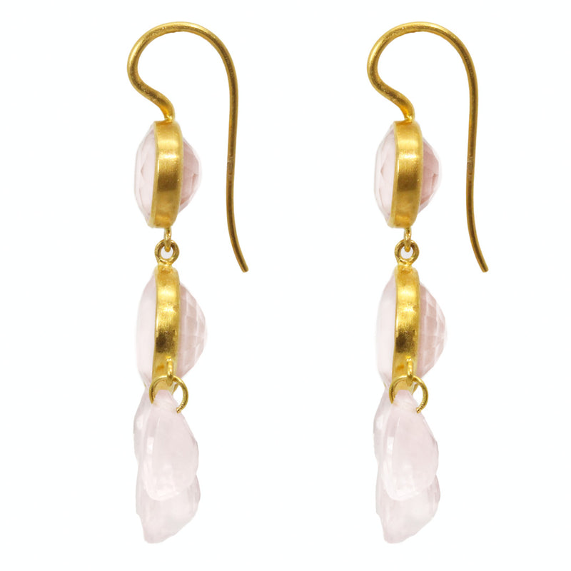 ピアス-ガブリエル-デストレ-ローズ-クォーツ-マリー-エレーヌ-ドゥ-タイヤック-ゴールド