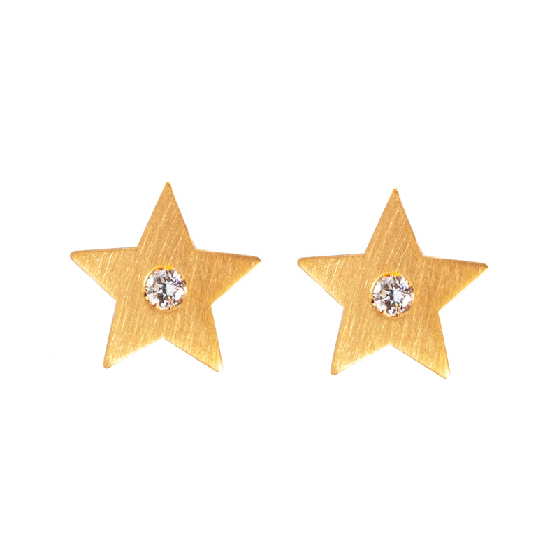 ダイヤモンド "ラッキー・スター" スタッド ピアス DIAMOND