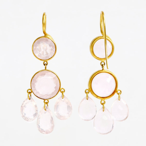 ピアス-ガブリエル-デストレ-ローズ-クォーツ-マリー-エレーヌ-ドゥ-タイヤック-ゴールド